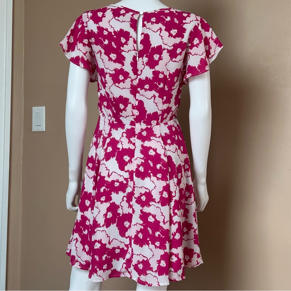 Banana Republic Pink Midi Flutter Sleeve Dress - Picture 6 of 8